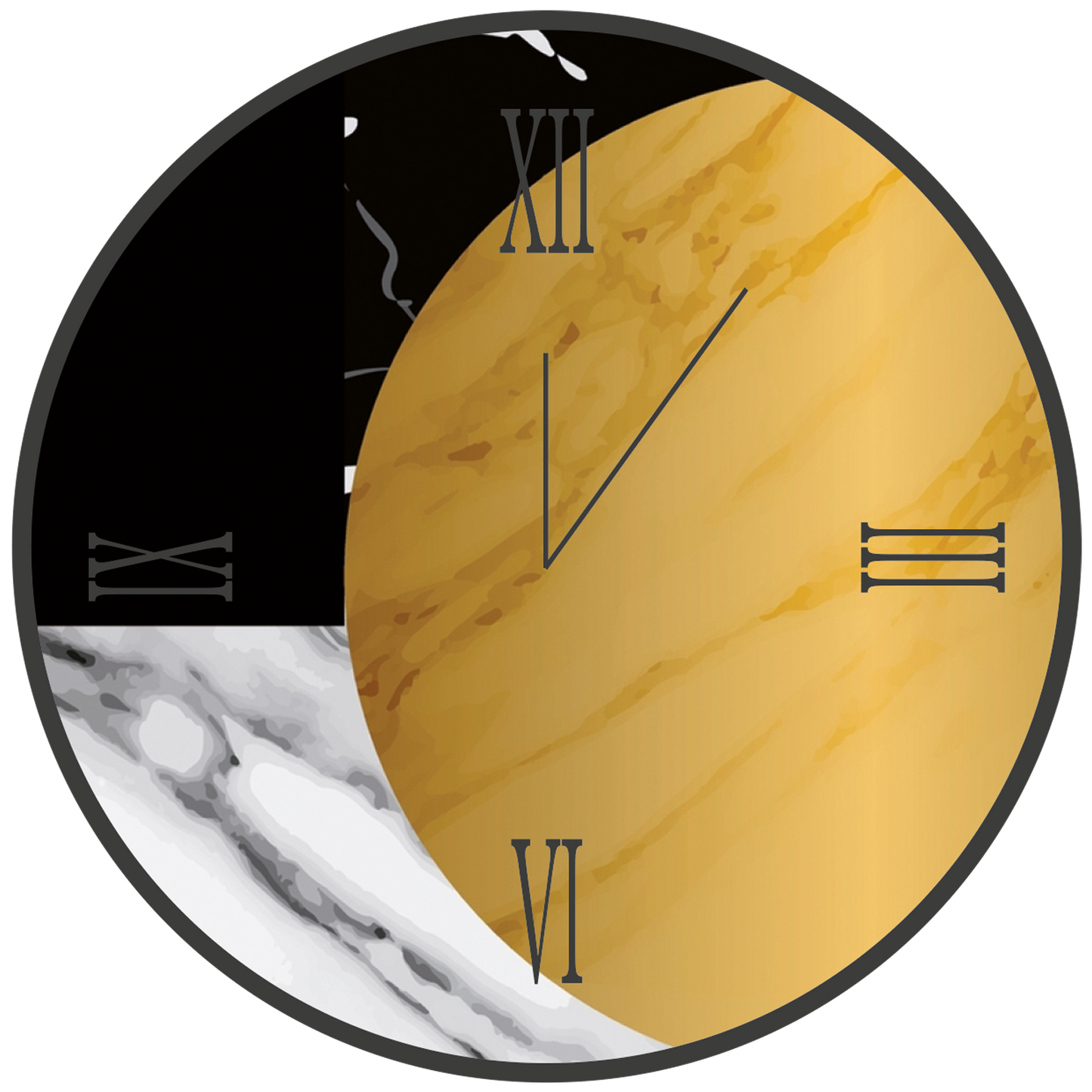 Horloge ronde en verre CUBIQUE