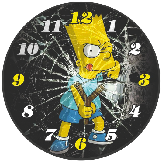 SIMPSON round glass clock