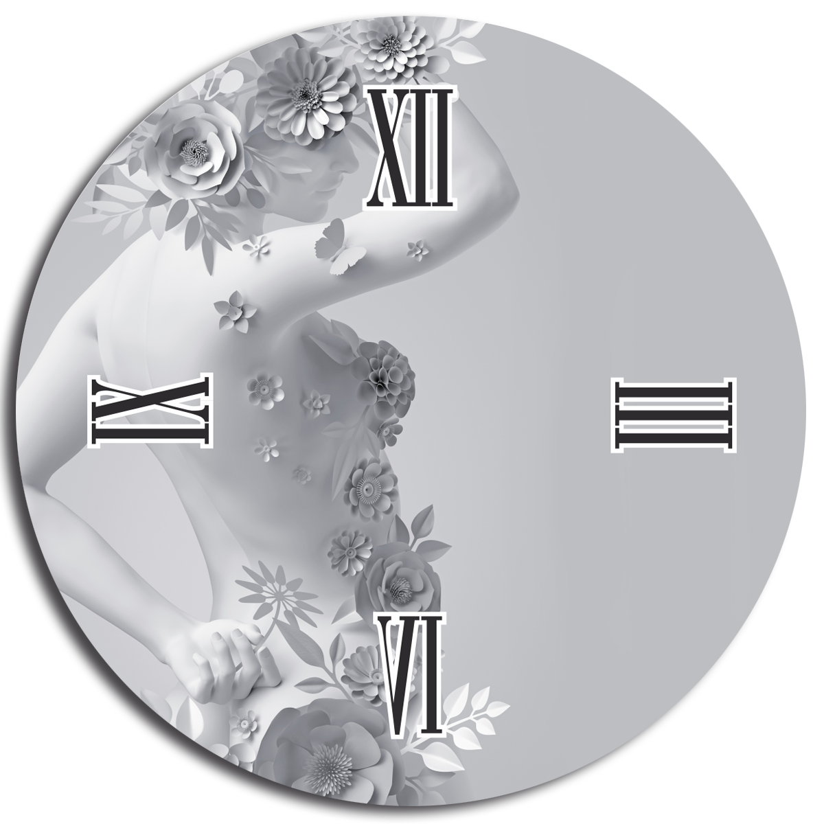 ATENA round glass clock