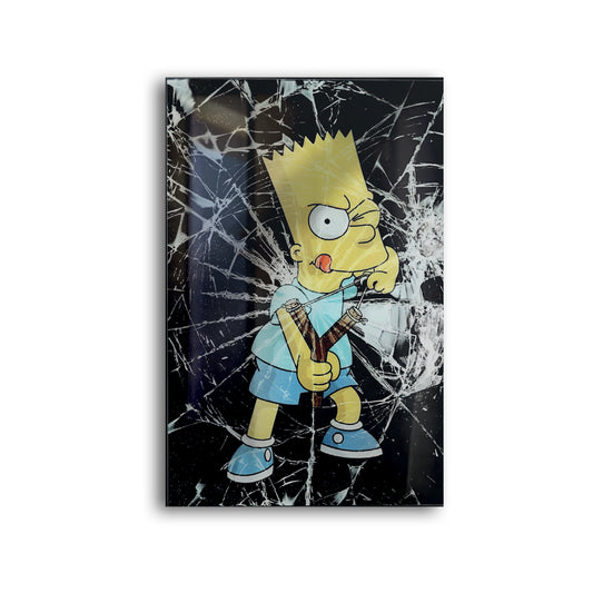 BART SIMPSON glass picture